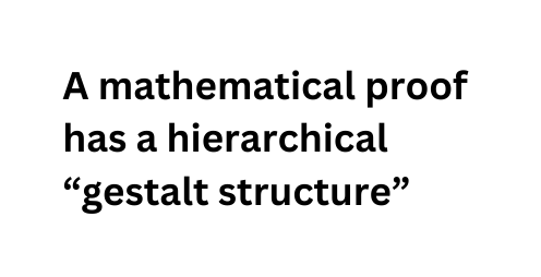 A mathematical proof has a hierarchical gestalt structure